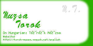 muzsa torok business card